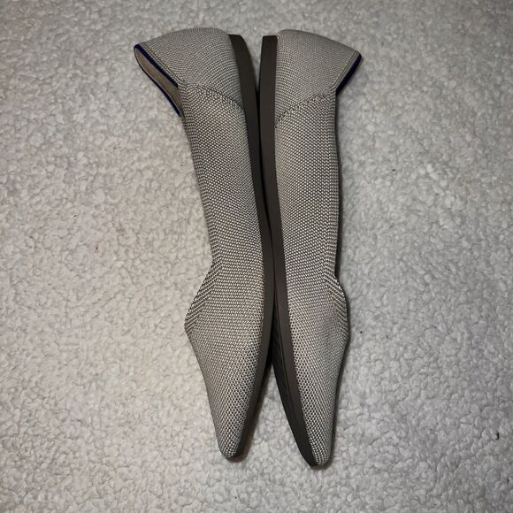 ROTHY'S Womens Size 12 The Point Ballet Flats Shoes Birdseye Gray Comfort - Picture 7 of 11